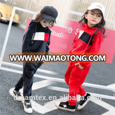 The Spring and Autumn Period and the New Children's Leisure Female Baby Hooded Fleece Two-piece Suit