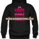 Cheer and dance screen printed black hoodies